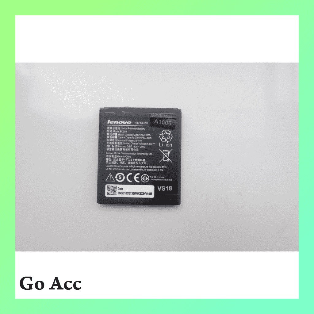 Baterai Battery lenovo BL-253/A1000/A2010