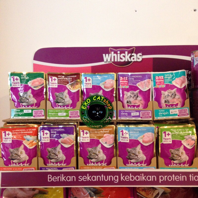 Whiskas Pouch Makanan Kucing Basah Kitten/Adult