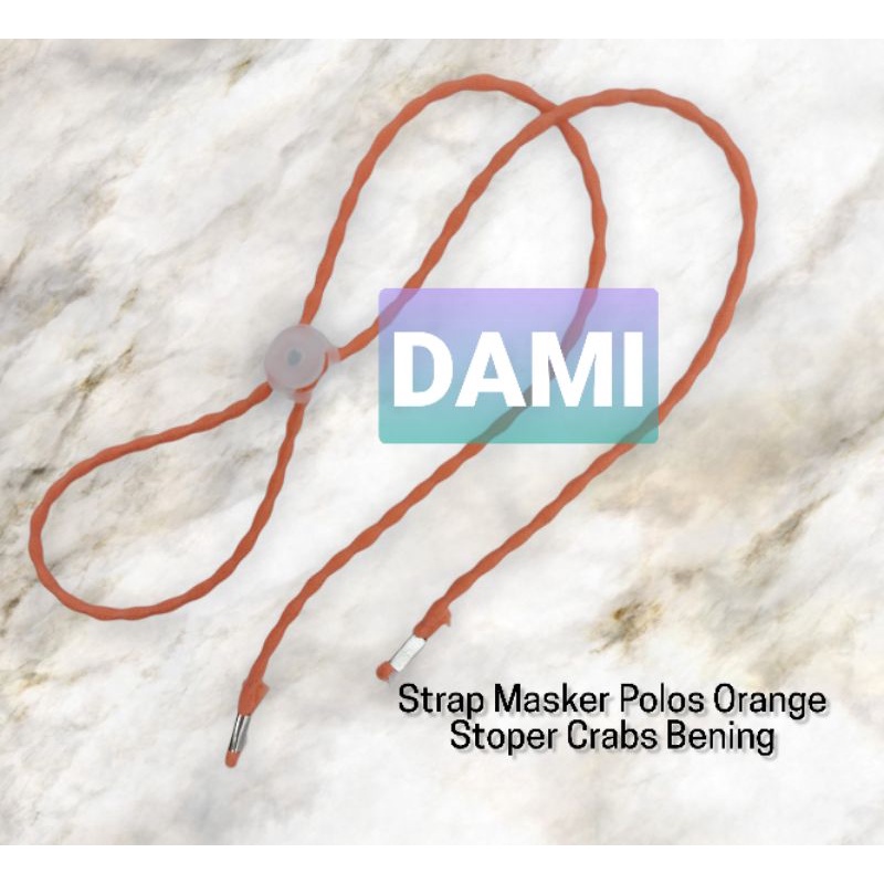 strap masker tali padi polos orange