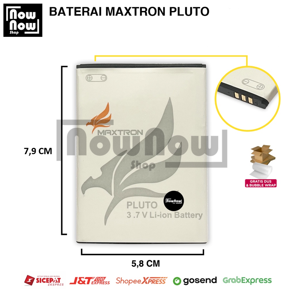 Baterai Maxtron Pluto P 7,9 cm L 5,8 cm Batre Batrai Batere Baterei Battery HP