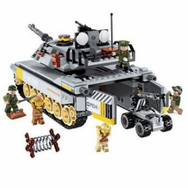 Lego Block Tank Perang America US Army Mission