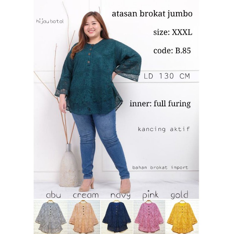 baju brokat jumbo Ld 130cm  XXXL B85