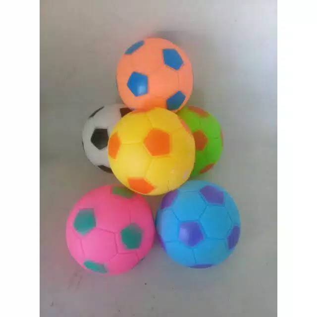 Bola karet pencet bunyi 6pcs