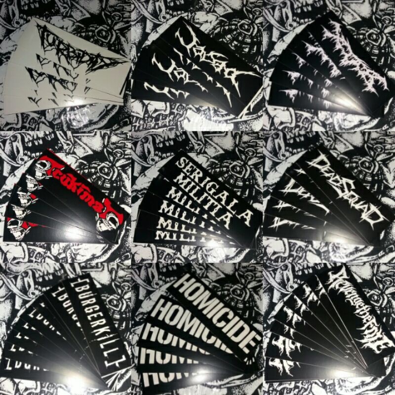 

STIKER MUSIK METAL/PUNK|DEATHMETAL|BISA COD
