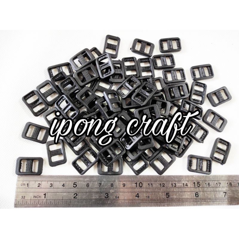 Gesper Ring Kotak 1cm ,isi100Biji , Ring Jalan/ Gesper Plastik