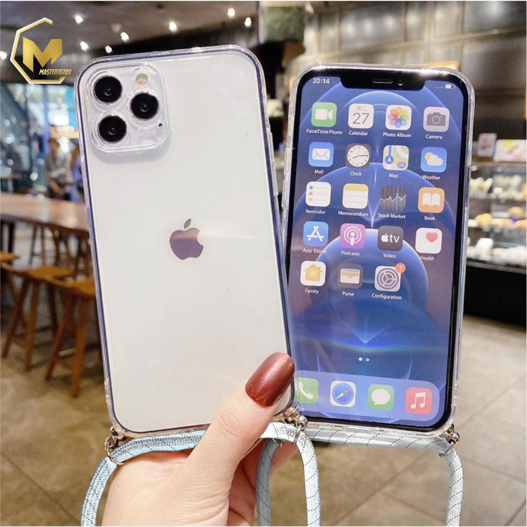 Softcase Slingcase Lanyard Bening Iphone 6g 6s 7g 7s 8g 8s 2020 6g 6s 6+ 7 7+ 8 8+ xs max 14 PRO MAX MA1025