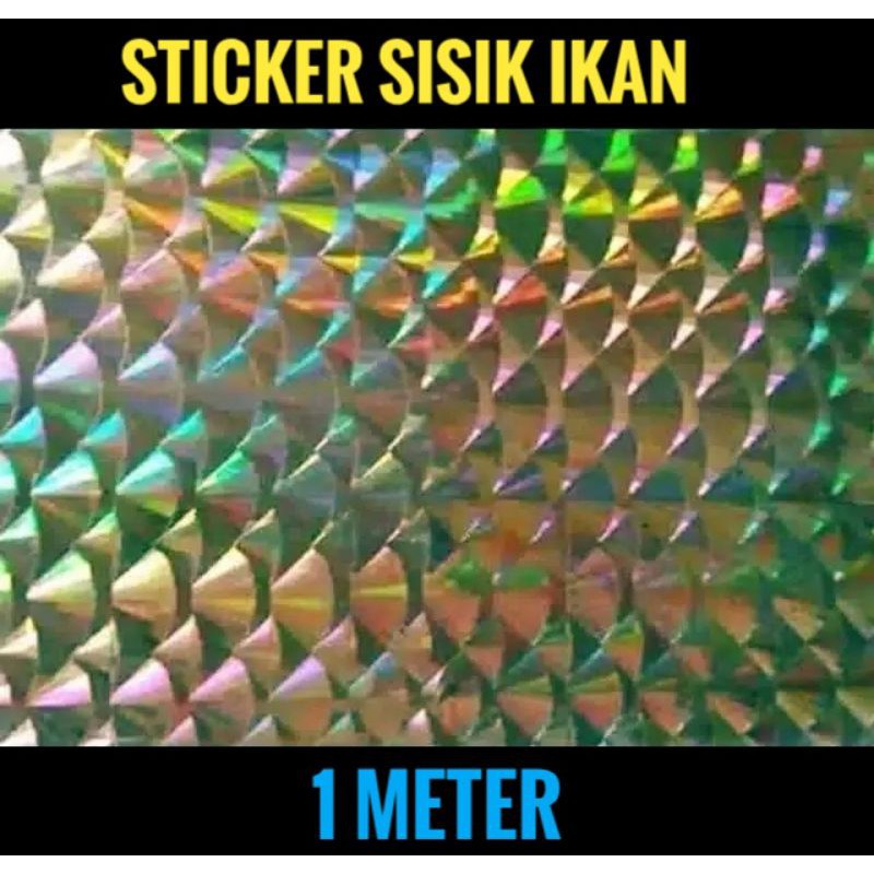 Stiker Sisik Ikan Hologram Lure Popper Metal Jig