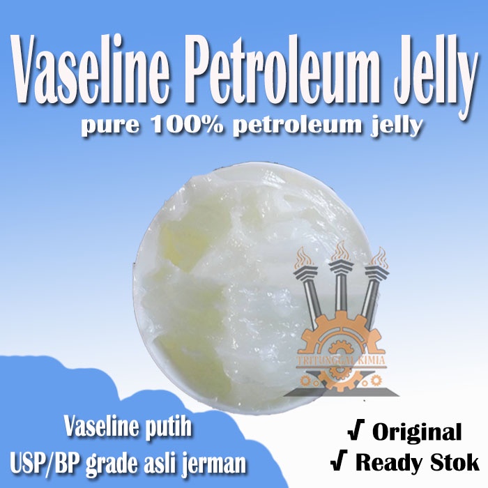 Jual Vaseline Petroleum Jelly Pure 100% 1kg Bahan Baku Kosmetik/Pomade / Moisturizer / Vaseline Puti