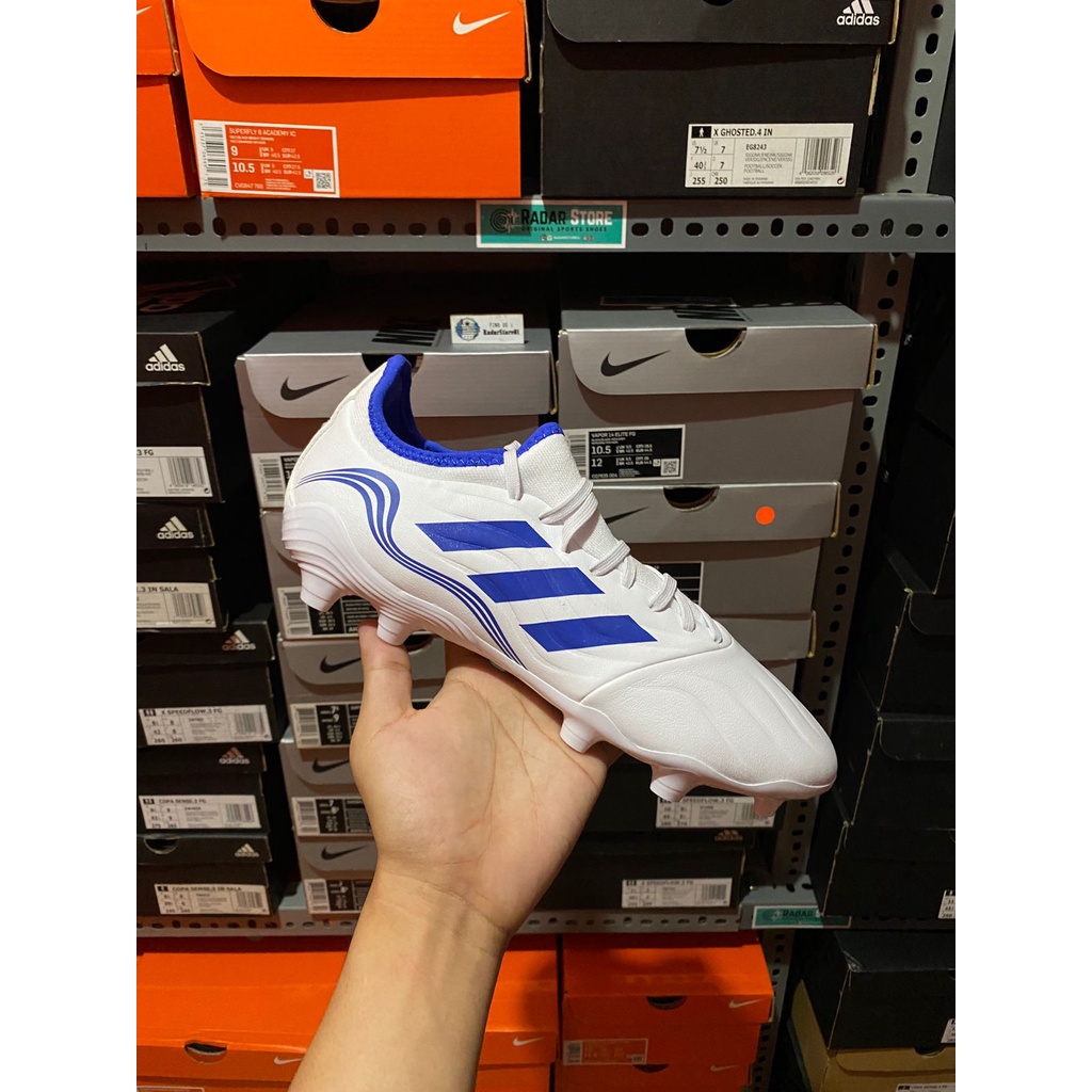 Sepatu Bola Adidas Copa Sense.3 FG White Blue GW4959 Original BNIB