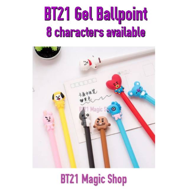 

[Ready Stock] Gel Ballpoint/pulpen/bolpen lucu karakter KPOP BT21