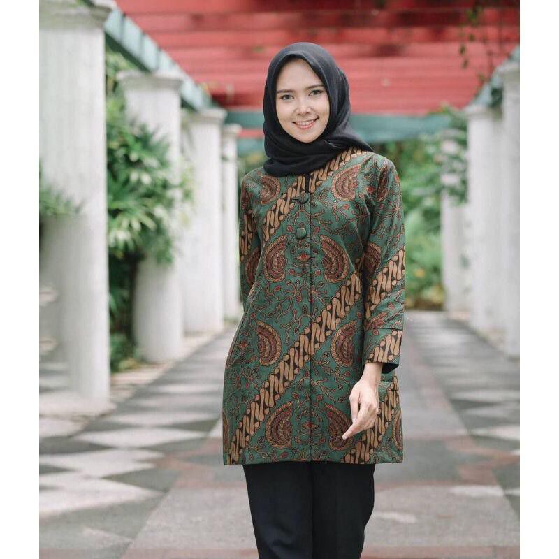 Blouse batik /batik wanita/batik kerja wanita/seragam kerja/batik kerja/seragam guru/seragam kantor 