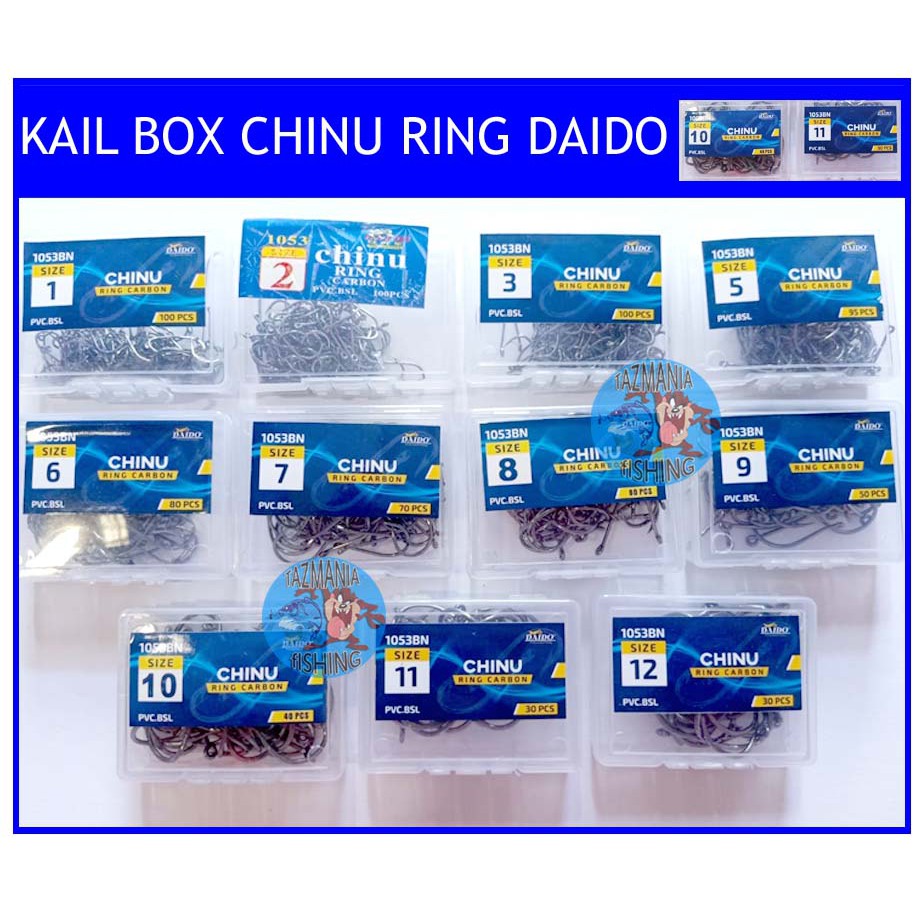 Kail Box Chinu Ring size 1/2/11/12 Carbon 1053BN Daido PVC.BSL