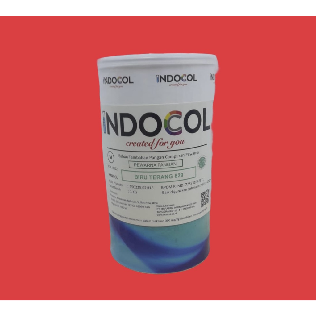 Jual Pewarna Makanan INDOCOL BIRU TERANG 829 (BRILLIANT BLUE LIGHT ...