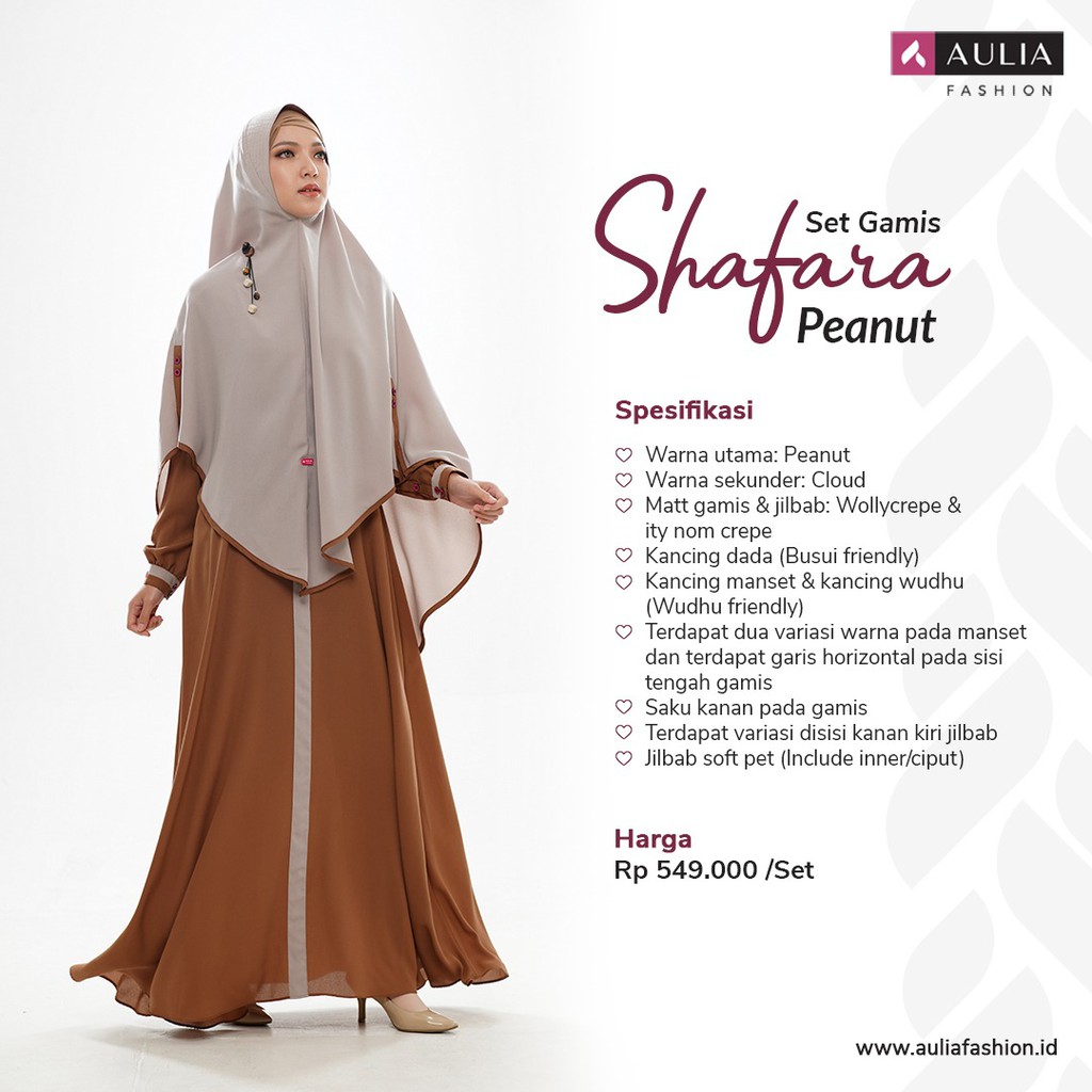 SHAFIRA SET DRESS || Gamis Syari by Aulia Fashion (PRE ORDER)
