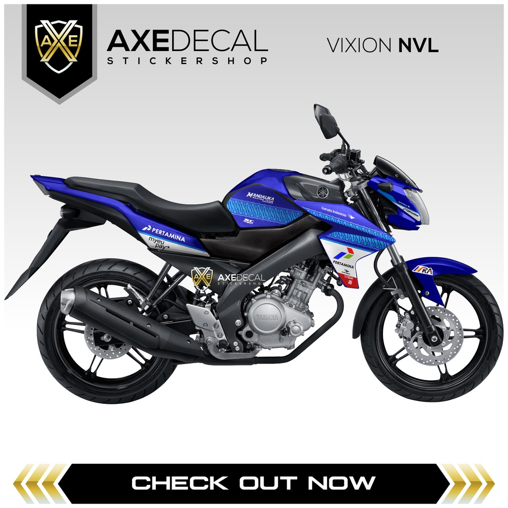 Decal Striping Yamaha Vixion Nvl Mandalika / Sticker Motor Vixion Baru Pertamina