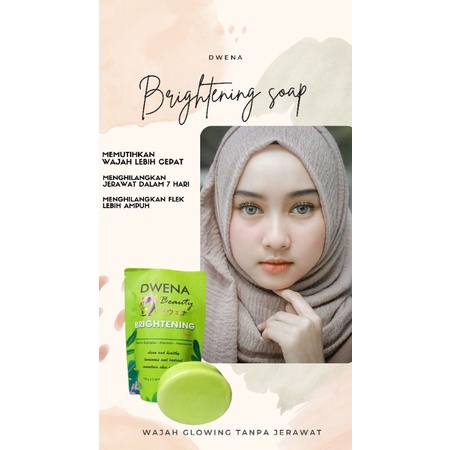 Sabun pemutih wajah Penghilang Flek Dwena Beauty Brightening Soap BPOM 100gr