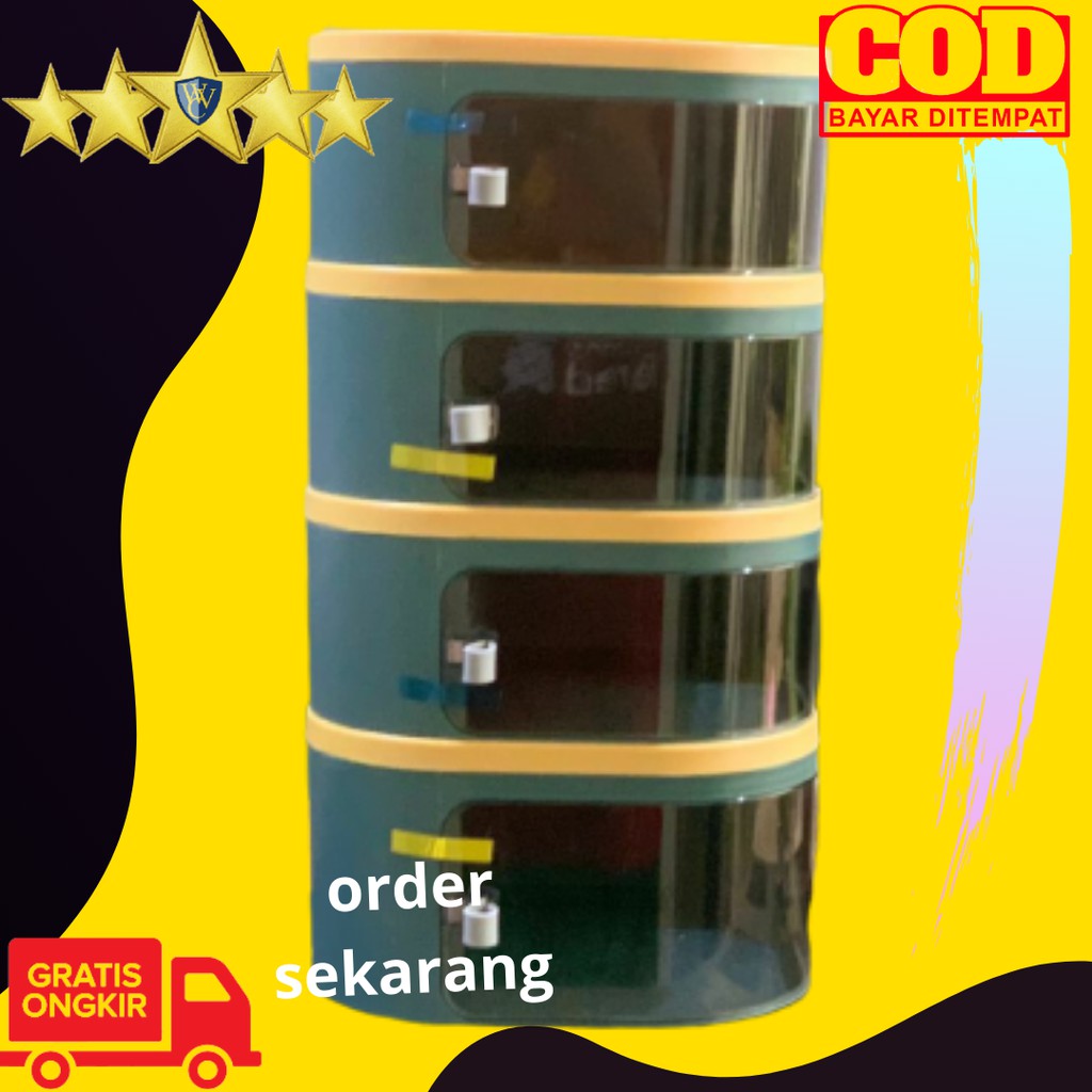 Tudung saji Premium Food storage Rak susun wadah lauk kotak warna hijau murah Cod spesial ramadhan