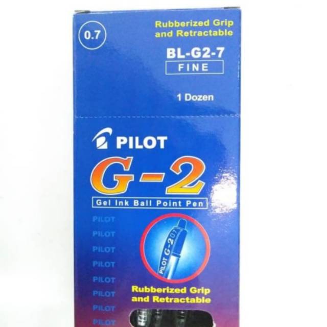

Pulpen Pilot G-2 Fine BL-G2 Pen Cetek G2 Pilot Tinta Hitam/Biru Pena 0.5/0.7
