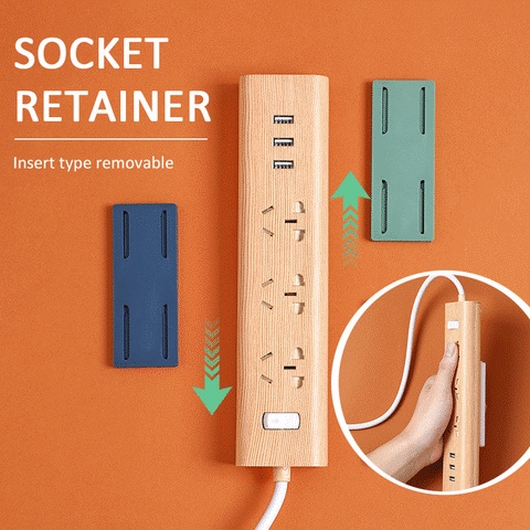 Holder Power Strip Multifungsi Dengan Perekat Untuk Rumah / Kantor