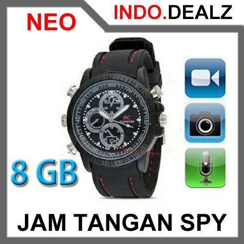 kamera Neo Jam Tangan Kamera Pengintai Karet Spy Camera Watch Rubber Murah