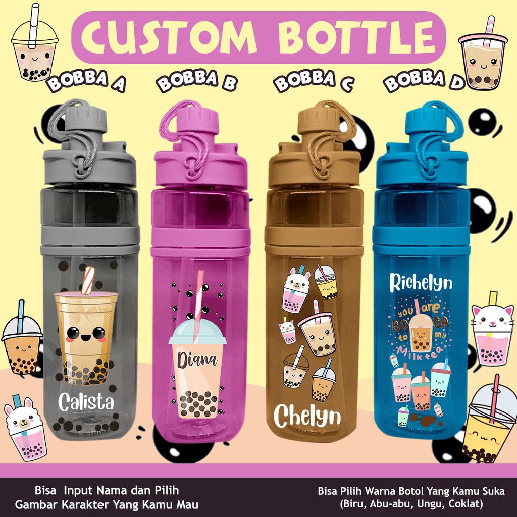 BOTOL MINUM CUSTOM BOBA