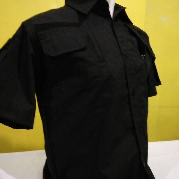 Kemeja Tactical/Pdh/511 Hitam, Putih Ripstop Kotak Lengan Pendek