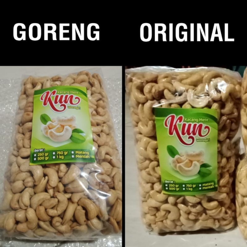 

Kacang Mete Kun Wonogiri Matang Non SGM dan Non Pengawet