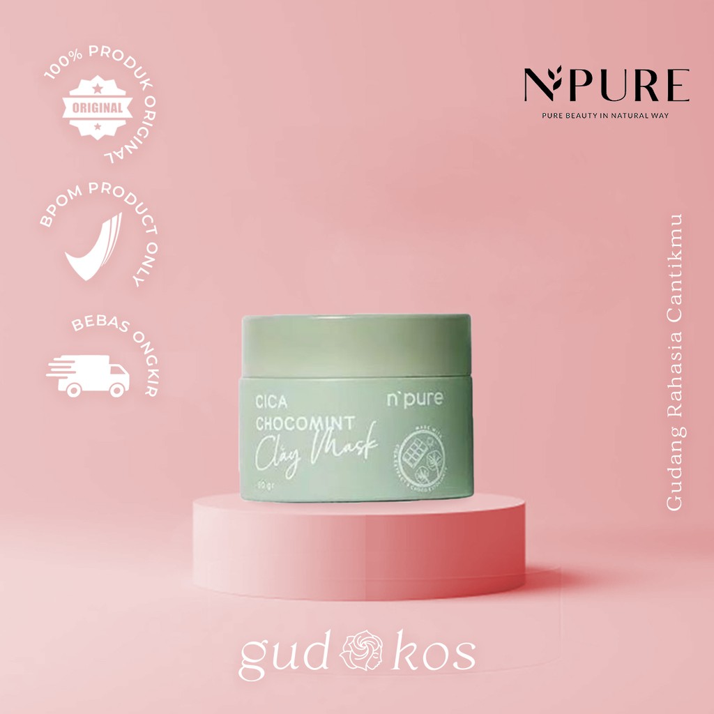 NPURE Clay Mask Centella Asiatica Chocomint BPOM Original