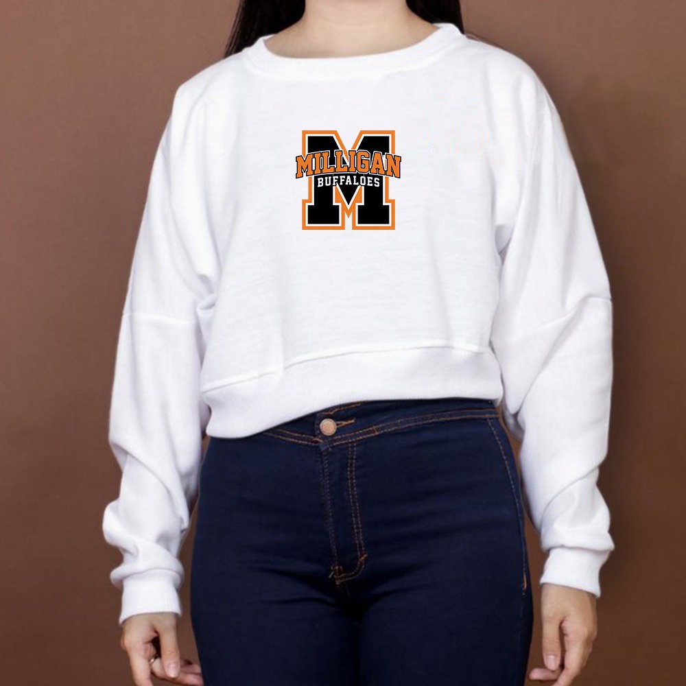 SWEATER WANITA CROP OVERSIZE MILLIGAN BUFFALOES - ATASAN KEKINIAN TERLARIS