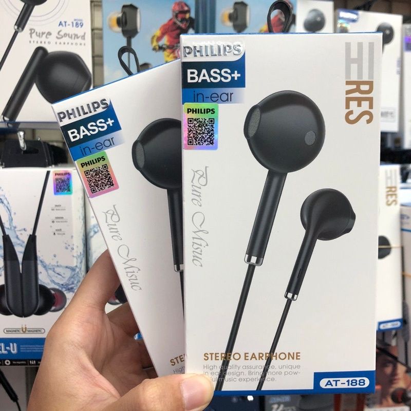 Handsfree Premium Quality Philips AT-188 Bass+ with mic