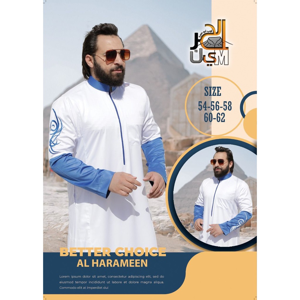 Gamis Daffah Haramain - Jubah Kombinasi Lengan