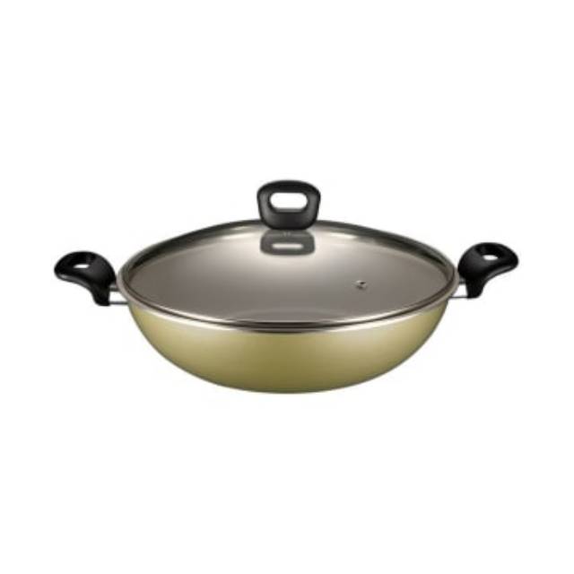 Krischef 32 Cm Wok Pan/ wajan Dengan Tutup