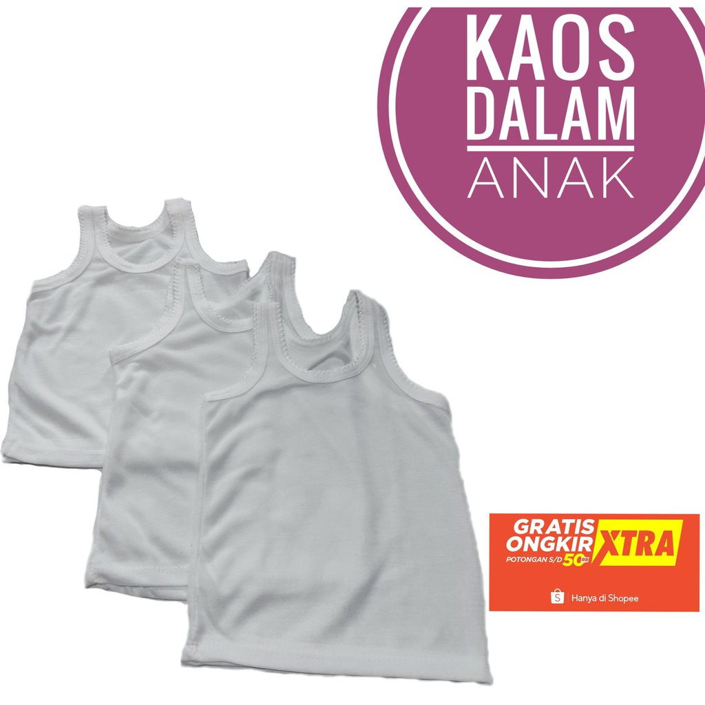 Kaos Dalam Anak Putih - Kaos Dalam Anak Murah - Pakaian Dalam Anak - Pakaian Dalam Anak Murah