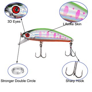 58mm/6g New Sinking Minnow Umpan Pancing Swimbait Fishing Lure Bass Wobbler Ikan Kecil Kail Memancing Kait