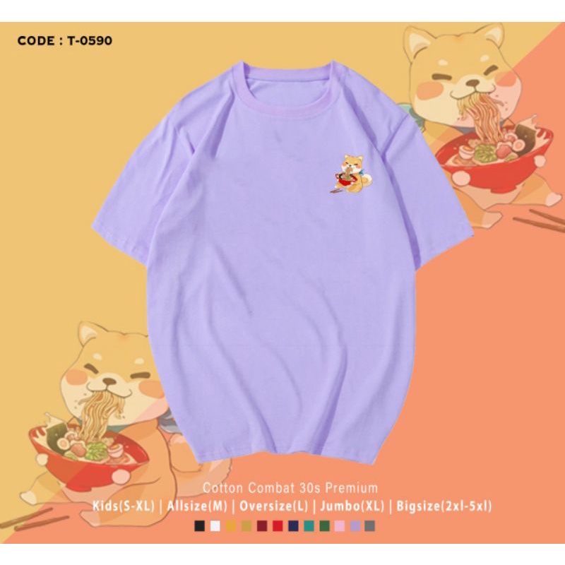 KAOS SHIBA GUGUK EAT/KOREAN DOG SHIBA TEE EAT