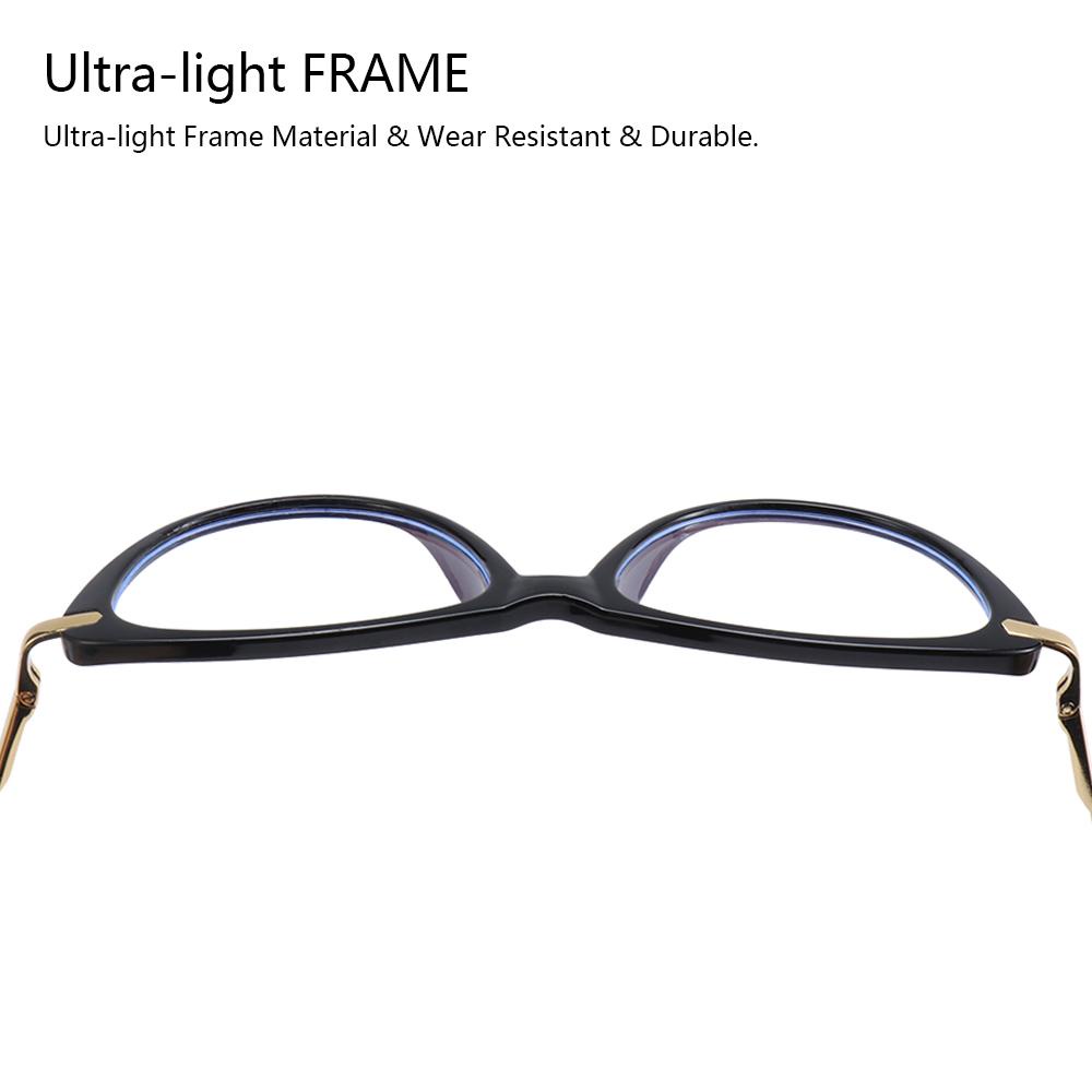 Lily Blue Light Blocking Kacamata Wanita &amp; Pria Baca Gaming Oval Frame Eyeglasses