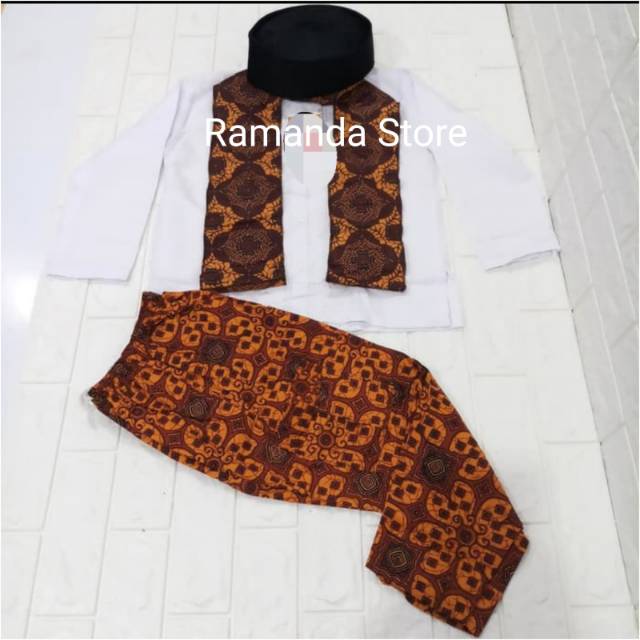 Baju anak Sodariah laki laki baju  adat betawi anak cowok setelan betawi