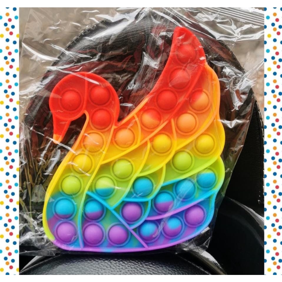 pop it rainbow amonngus - push bubble fidget toys rainbow apple- unicorn - dinosaurus-mickey-awan-2