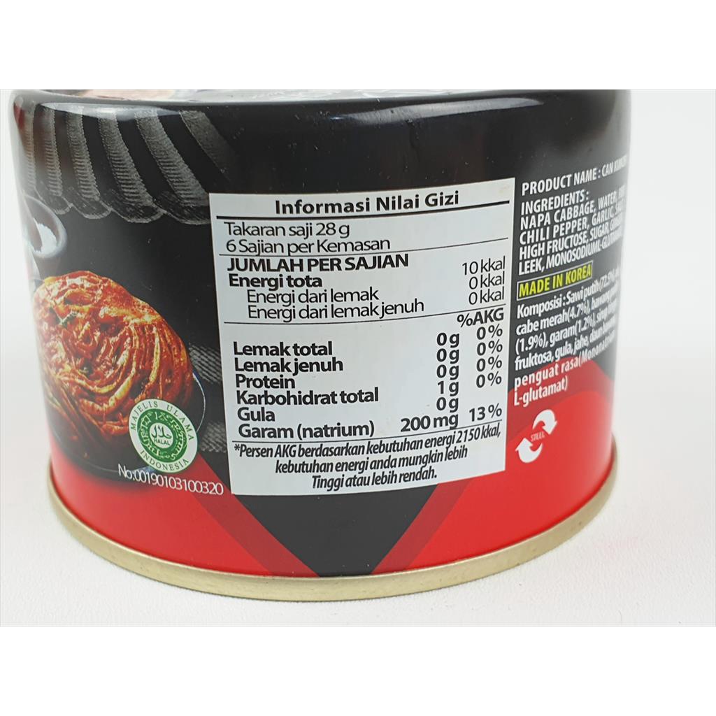 KOREA KIMCHI CAN 120 GR HALAL SEYOU IMPORT KOREAN TASTE KALENG INSTANT