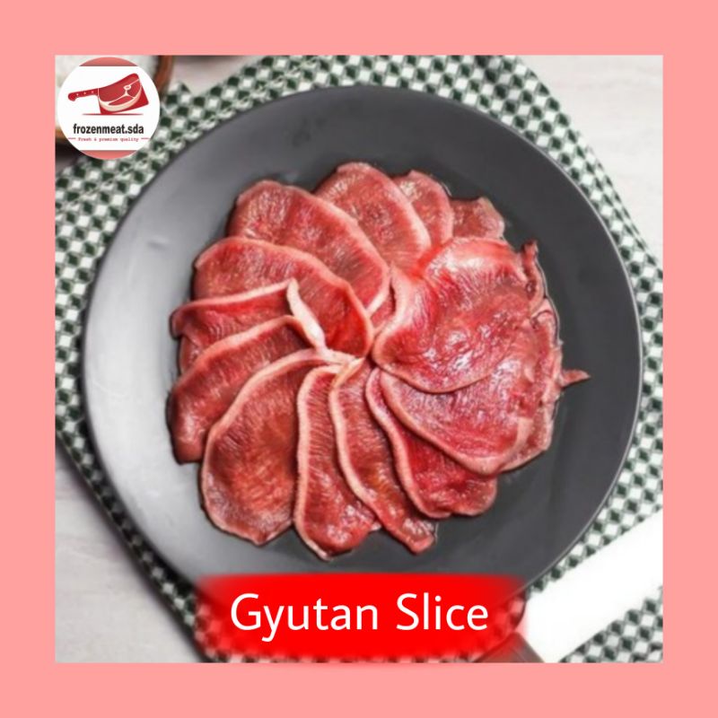 

AUS Gyutan Slice (Lidah Slice) / Tongue Slice 500gr frozenmeat.sda