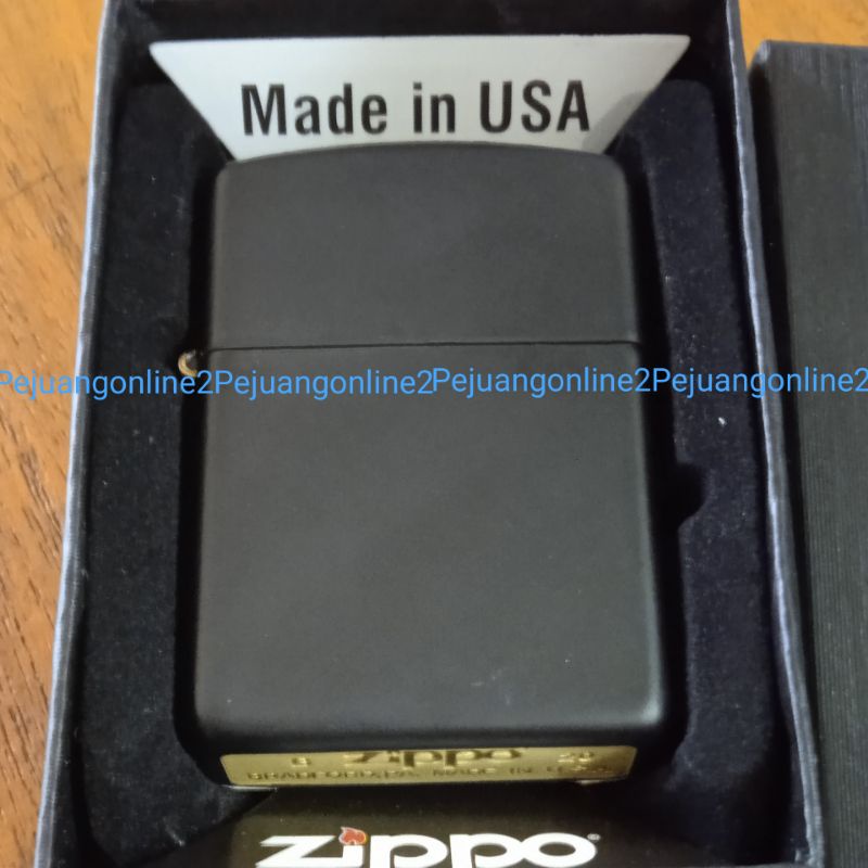 Zippo hitam polos original zippo