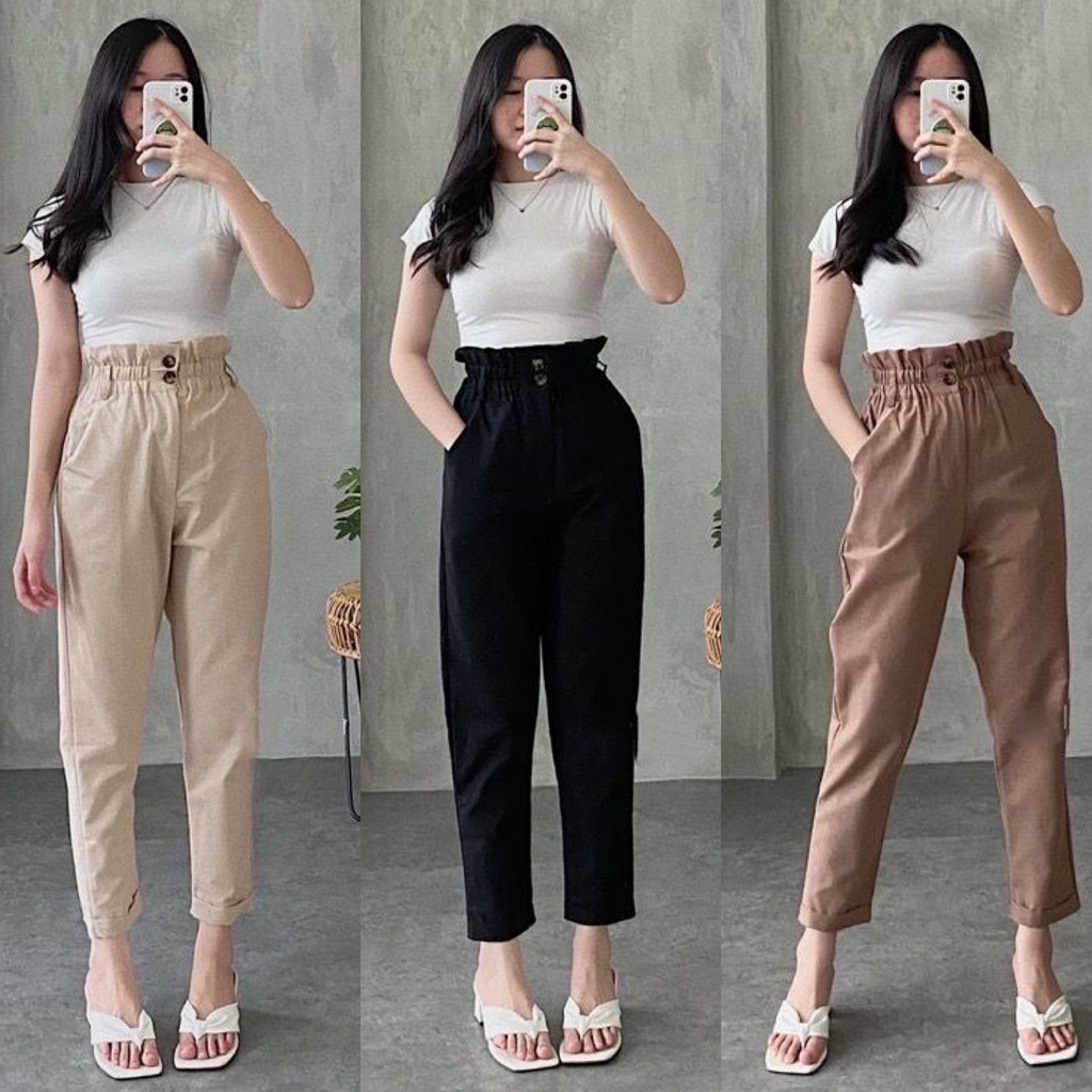 Celana panjang wanita high waist terbaru masakini / Celana panjang high waist masakini terbaru / Celana panjang wanita high waist kekinian / Celana panjang wanita HW paling keren masakini / Celana panjang wanita cantik menawan mempesona