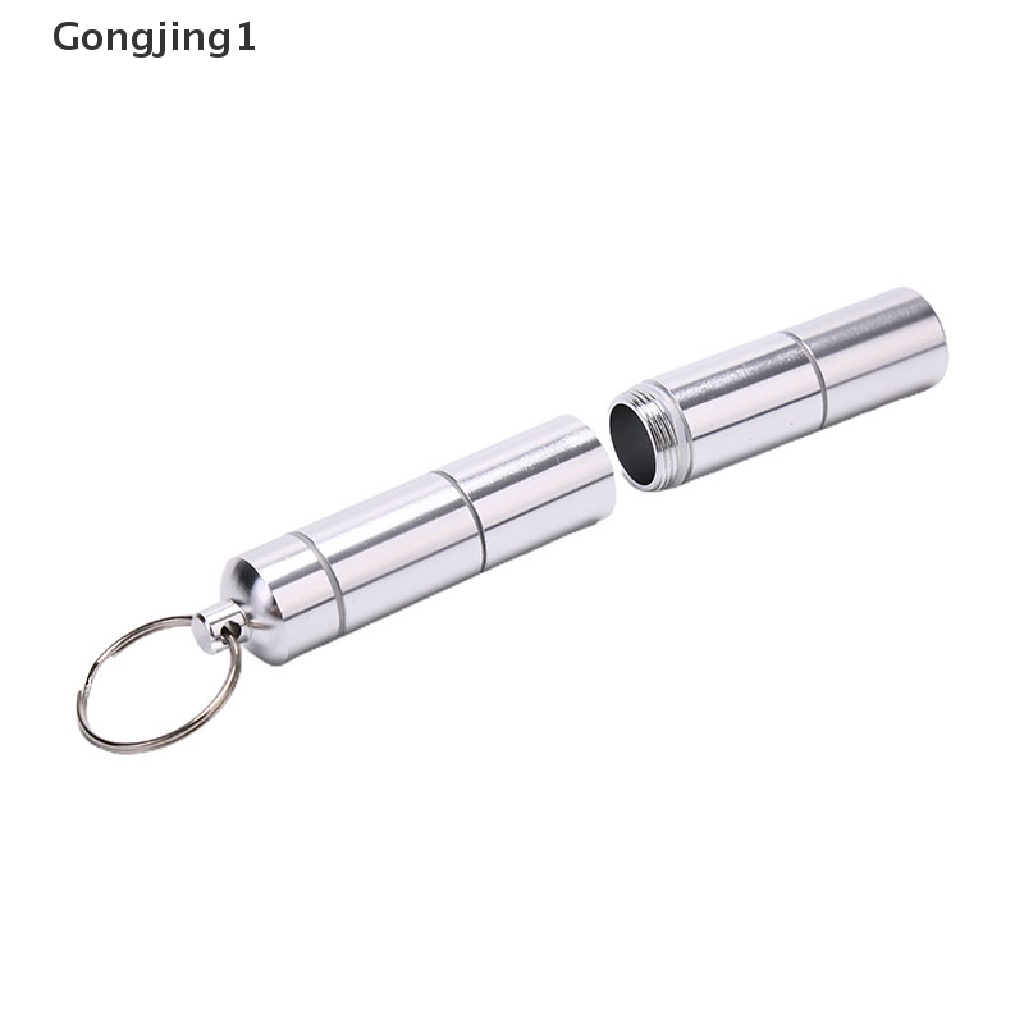 Gongjing1 Gantungan Kunci Bentuk Kapsul Bahan Aluminum Anti Air Ukuran 17mm