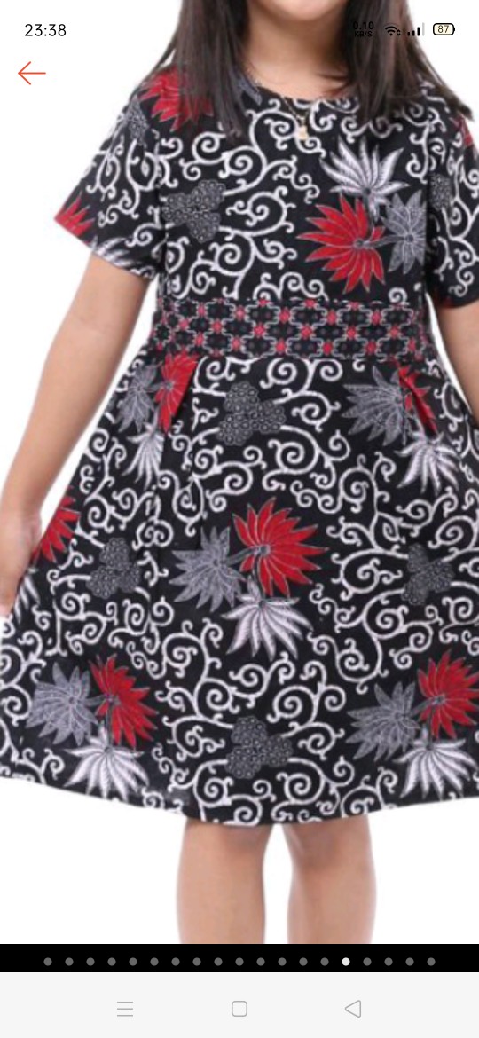 Couple Batik Anak Terbaru Dress Batik Anak Dan Kemeja Batik Lengan Pendek Anak 3-12 Tahun