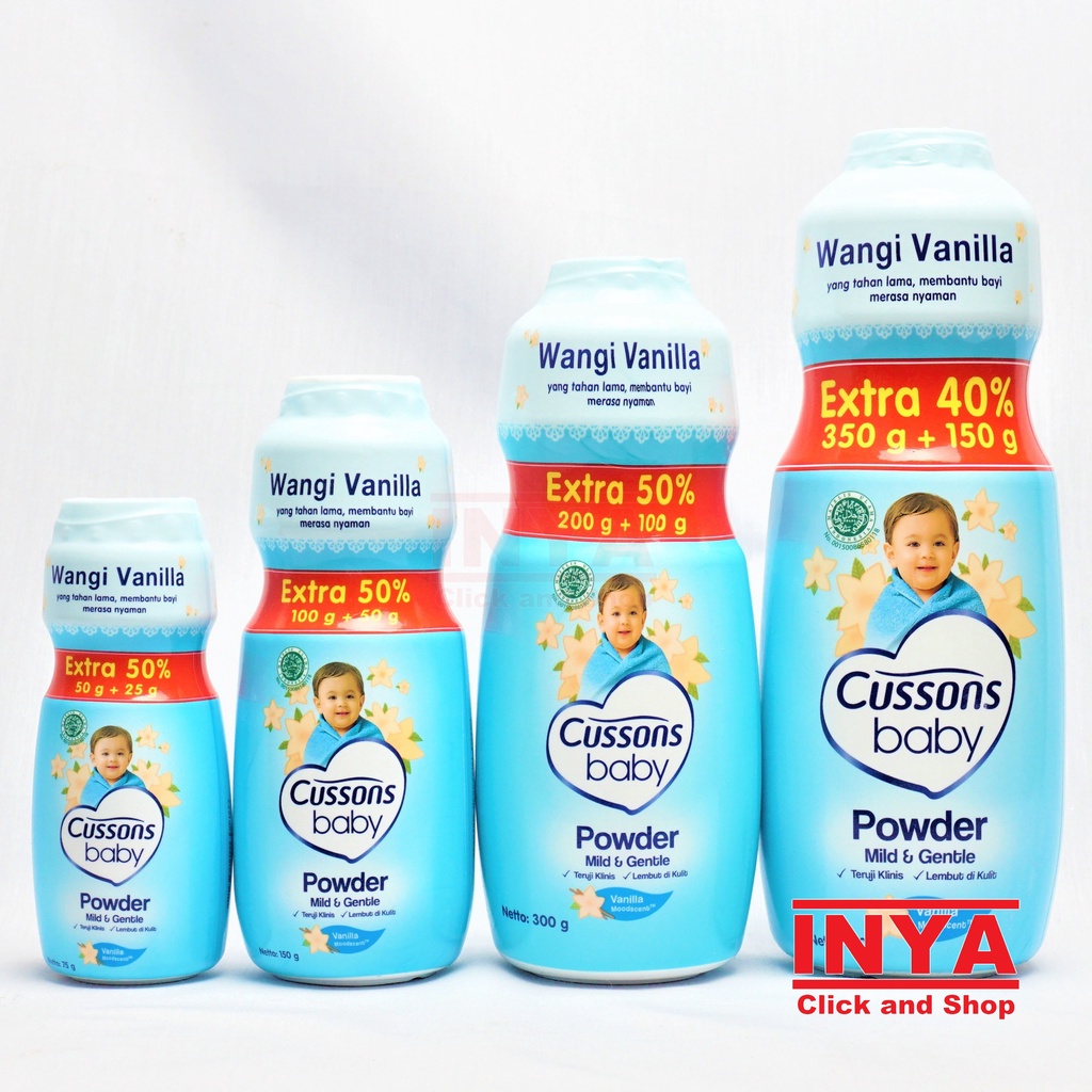 CUSSONS BABY POWDER MILD AND GENTLE VANILLA 350gr - Bedak Bayi