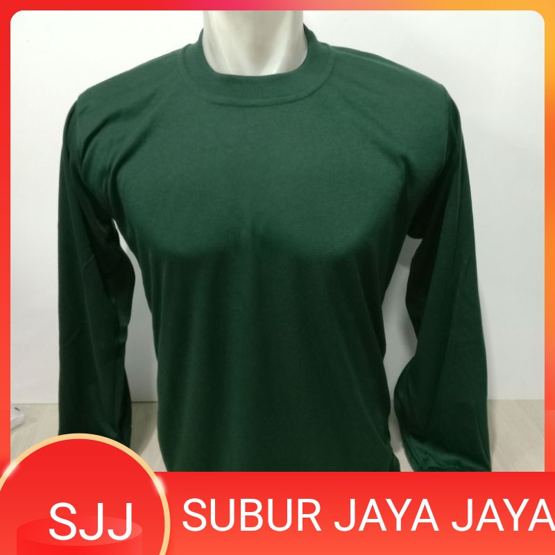 kaos panjang hijau TNI polos