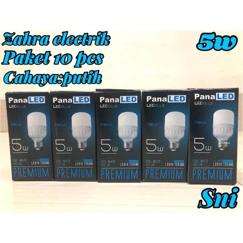 BOHLAM PANALED CAHAYA PUTIH PAKET 10 PC 5 WATT