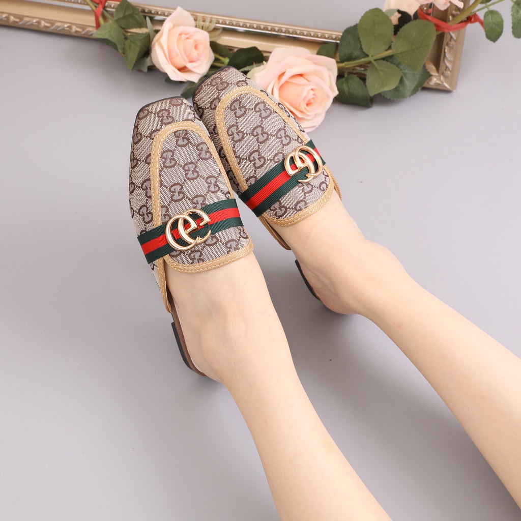 SENDAL WANITA MULE IMPOR MURAH SEPATU FLAT SLIP ON KEKINIAN 0237