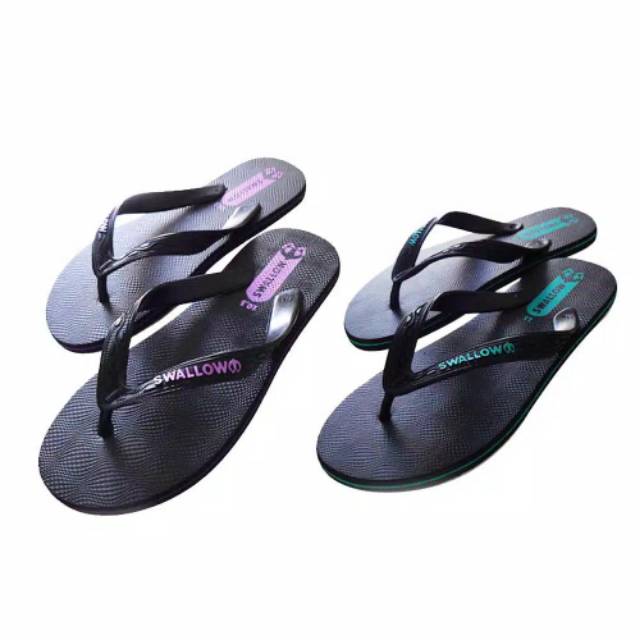 Sendal Swallow Black / Sendal Jepit Swallow