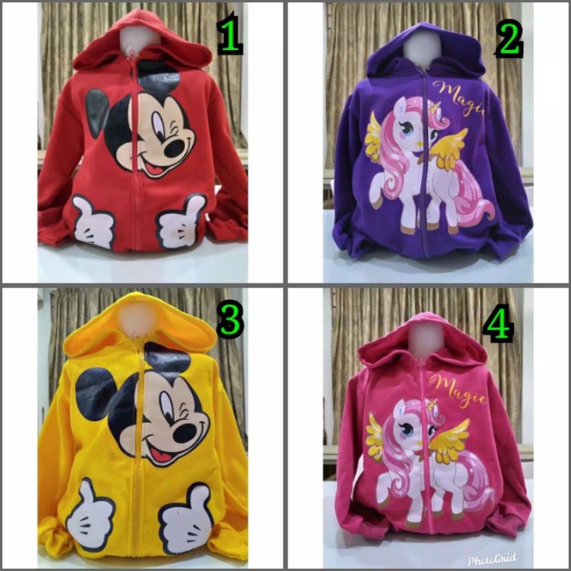 JAKET SWEATER HOODIE ANAK PEREMPUAN 3 4 5 6 7 8 9 tahun/KADO ULTAH